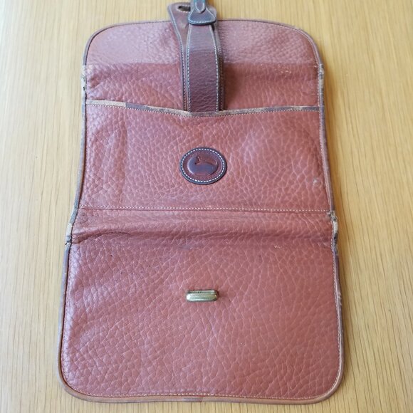 Vintage Dooney & Bourke AWL Brown Pebbled Leather Madison Clutch Wallet - Picture 11 of 15